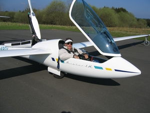 Wilfried Großkinsky vor seinem Start zum 1.090 km Langstreckenflug